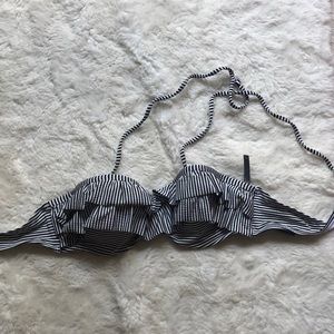 Aerie seersucker ruffle bikini top
